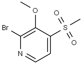 2-Bromo-3-methoxy-4-(methylsulfonyl)pyridine 结构式