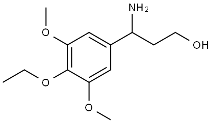 3-Amino-3-(4-ethoxy-3,5-dimethoxyphenyl)propan-1-ol 结构式