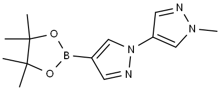 1,4′-Bi-1H-pyrazole, 1′-methyl-4-(4,4,5,5-tetramethyl-1,3,2-dioxaborolan-2-yl)-|1'-甲基-1'H-[1,4'-联吡唑]-4-硼酸频哪醇酯