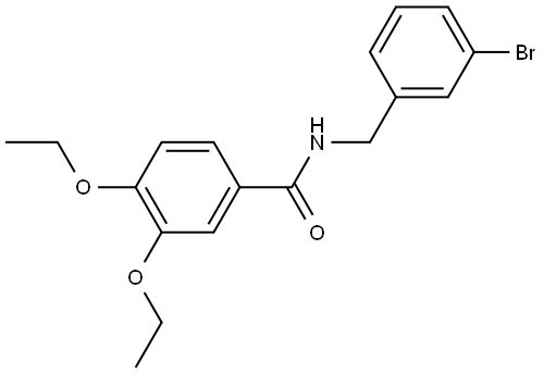 N-[(3-Bromophenyl)methyl]-3,4-diethoxybenzamide 结构式