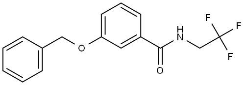 3-(Phenylmethoxy)-N-(2,2,2-trifluoroethyl)benzamide 化学構造式