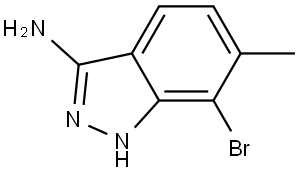7-bromo-6-methyl-1H-indazol-3-amine,1388033-68-8,结构式