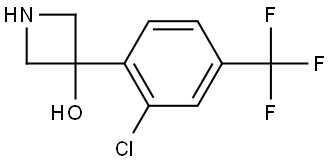 3-[2-Chloro-4-(trifluoromethyl)phenyl]-3-azetidinol Structure