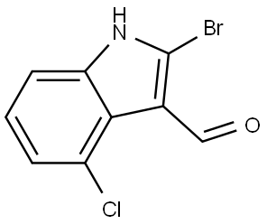 2-bromo-4-chloro-1H-indole-3-carbaldehyde Structure