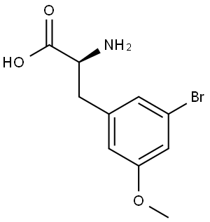 (2S)-2-amino-3-(3-bromo-5-methoxyphenyl)propanoic acid 结构式