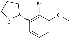 (2R)-2-(2-BROMO-3-METHOXYPHENYL)PYRROLIDINE 结构式