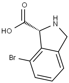 (1R)-7-bromo-2,3-dihydro-1H-isoindole-1-carboxylic acid Structure