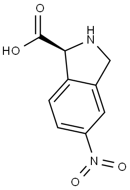 (1S)-5-nitro-2,3-dihydro-1H-isoindole-1-carboxylic acid 结构式