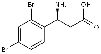 (3S)-3-AMINO-3-(2,4-DIBROMOPHENYL)PROPANOIC ACID Struktur