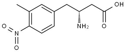 (3R)-3-amino-4-(3-methyl-4-nitrophenyl)butanoic acid Structure