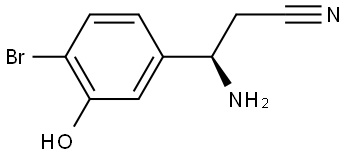 (3R)-3-AMINO-3-(4-BROMO-3-HYDROXYPHENYL)PROPANENITRILE Struktur