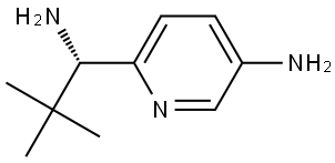 6-[(1S)-1-amino-2,2-dimethylpropyl]pyridin-3-amine Structure