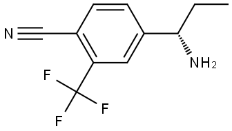 (S)-4-(1-aminopropyl)-2-(trifluoromethyl)benzonitrile Struktur