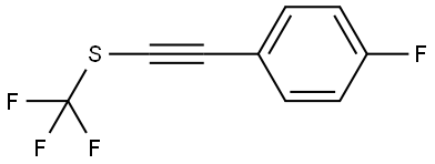 1-Fluoro-4-[2-[(trifluoromethyl)thio]ethynyl]benzene 结构式