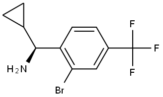 (S)-[2-BROMO-4-(TRIFLUOROMETHYL)PHENYL](CYCLOPROPYL)METHANAMINE,1389368-04-0,结构式