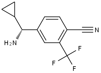 (R)-4-(amino(cyclopropyl)methyl)-2-(trifluoromethyl)benzonitrile,1389383-98-5,结构式