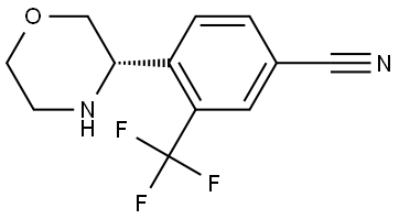 4-[(3S)-MORPHOLIN-3-YL]-3-(TRIFLUOROMETHYL)BENZONITRILE Structure