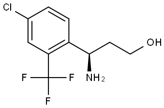 (3R)-3-AMINO-3-[4-CHLORO-2-(TRIFLUOROMETHYL)PHENYL]PROPAN-1-OL 结构式