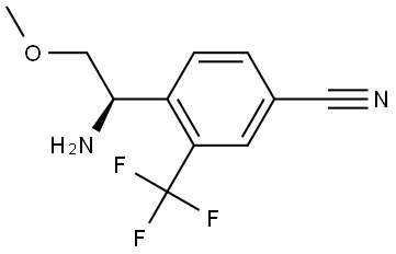 4-[(1R)-1-AMINO-2-METHOXYETHYL]-3-(TRIFLUOROMETHYL)BENZONITRILE Structure