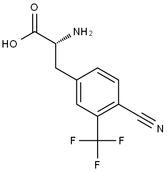 (2R)-2-AMINO-3-[4-CYANO-3-(TRIFLUOROMETHYL)PHENYL]PROPANOIC ACID Struktur