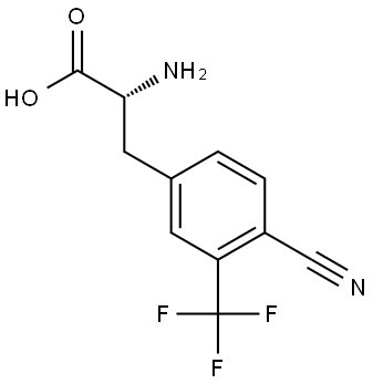 (2R)-2-AMINO-3-[4-CYANO-3-(TRIFLUOROMETHYL)PHENYL]PROPANOIC ACID 结构式