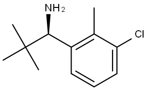 (1R)-1-(3-CHLORO-2-METHYLPHENYL)-2,2-DIMETHYLPROPAN-1-AMINE 结构式