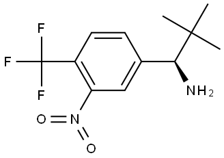 (1R)-2,2-dimethyl-1-[3-nitro-4-(trifluoromethyl)phenyl]propan-1-amine 结构式