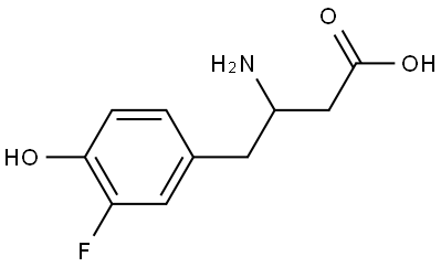 3-amino-4-(3-fluoro-4-hydroxyphenyl)butanoic acid Structure