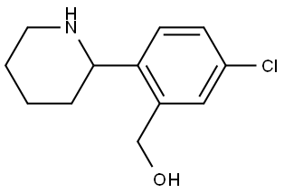 5-chloro-2-(piperidin-2-yl)phenyl]methanol Structure