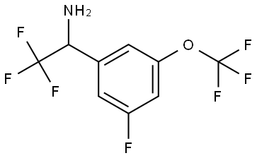 2,2,2-TRIFLUORO-1-[3-FLUORO-5-(TRIFLUOROMETHOXY)PHENYL]ETHYLAMINE,1391095-70-7,结构式