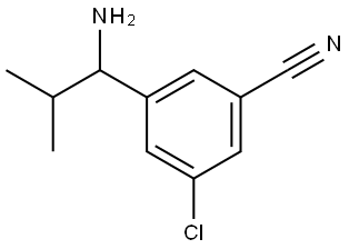 3-(1-AMINO-2-METHYLPROPYL)-5-CHLOROBENZENECARBONITRILE Struktur