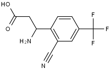 3-AMINO-3-[2-CYANO-4-(TRIFLUOROMETHYL)PHENYL]PROPANOIC ACID Structure