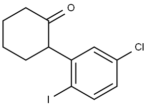 2-(5-chloro-2-iodophenyl)cyclohexan-1-one Structure