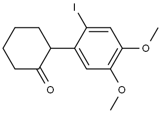 2-(2-iodo-4,5-dimethoxyphenyl)cyclohexan-1-one,1391264-28-0,结构式