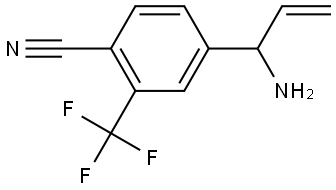 4-(1-AMINOPROP-2-ENYL)-2-(TRIFLUOROMETHYL)BENZENECARBONITRILE Structure