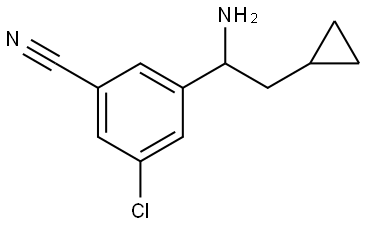 3-(1-AMINO-2-CYCLOPROPYLETHYL)-5-CHLOROBENZENECARBONITRILE 结构式