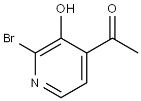 1-(2-溴-3-羟基吡啶-4-基)乙酮 结构式