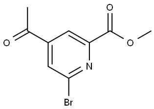 Methyl 4-acetyl-6-bromopicolinate Structure