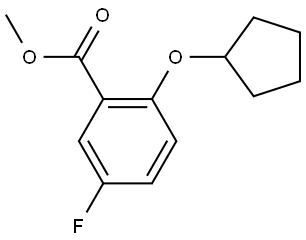 甲基 2-(环戊氧基)-5-氟苯甲酸酯 结构式