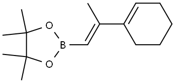 (E)-2-(2-(Cyclohex-1-en-1-yl)prop-1-en-1-yl)-4,4,5,5-tetramethyl-1,3,2-dioxaborolane Structure