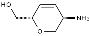 2-Amino-1,5-anhydro-2,3,4-trideoxy-D-erythro-hex-3-enitol Structure