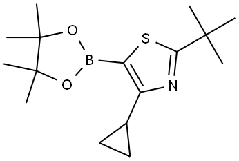 4-Cyclopropyl-2-tert-butylthiazole-5-boronic acid pinacol ester Struktur