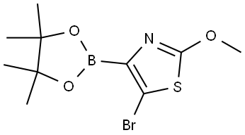 5-Bromo-2-(methoxy)thiazole-4-boronic acid pinacol ester Structure