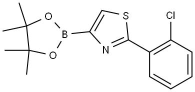 2-(2-Chlorophenyl)thiazole-4-boronic acid pinacol ester,1402227-84-2,结构式