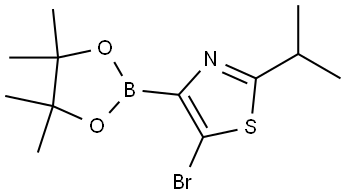 5-Bromo-2-(iso-propyl)thiazole-4-boronic acid pinacol ester Structure