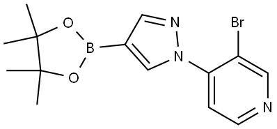 1-(3-Bromo-4-pyridyl)pyrazole-4-boronic acid pinacol ester Struktur