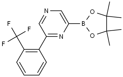 6-(2-Trifluoromethylphenyl)pyrazine-2-boronic acid pinacol ester Structure