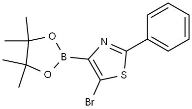 5-Bromo-2-phenylthiazole-4-boronic acid pinacol ester Struktur