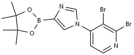 1-(2,3-Dibromo-4-pyridyl)imidazole-4-boronic acid pinacol ester Structure