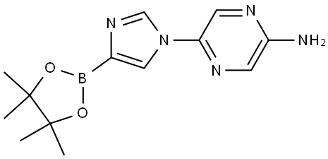 1-(5-Amino-2-pyrazyl)imidazole-4-boronic acid pinacol ester Structure
